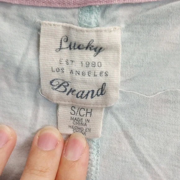 [2] Lucky Brand Light Blue Pajama Nightgown with Poka Dots Size Small - Picture 3 of 5